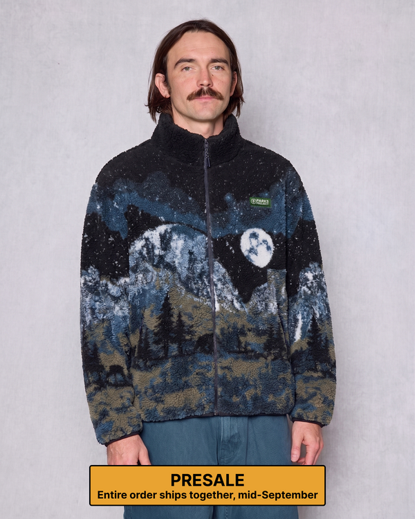 Yosemite Night Views Full Zip High Pile Fleece