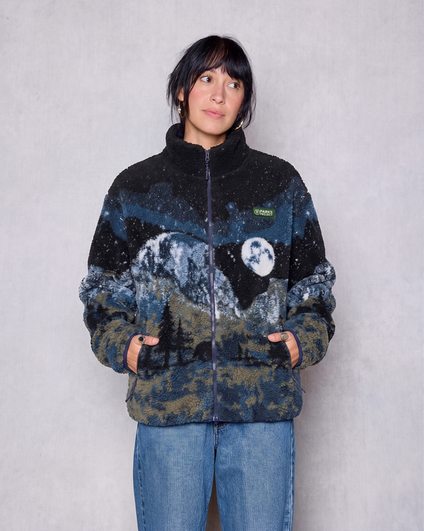 Yosemite Night Views Full Zip High Pile Fleece