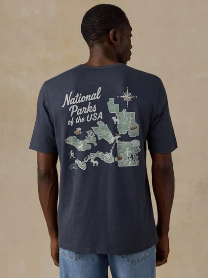 Faherty x Parks Project National Parks Short Sleeve Sunwashed Tee