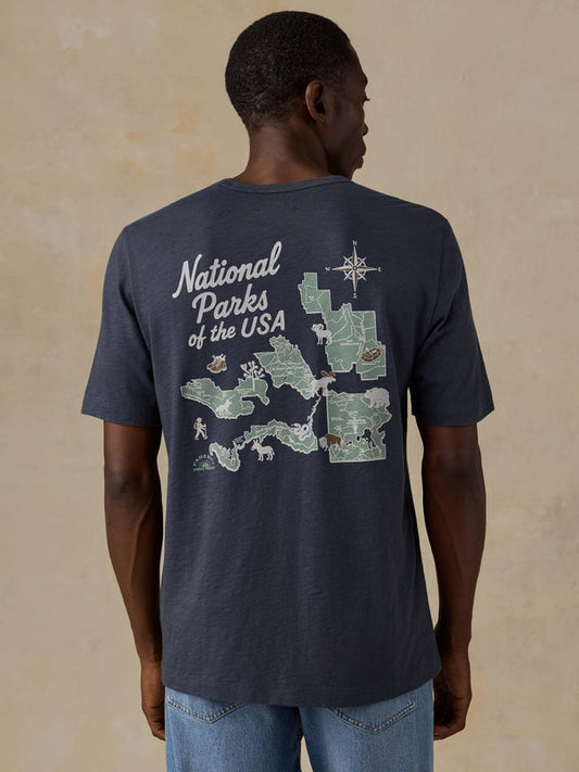 Faherty x Parks Project National Parks Short Sleeve Sunwashed Tee