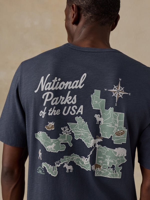 Faherty x Parks Project National Parks Short Sleeve Sunwashed Tee