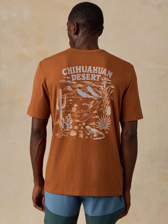 Faherty x Parks Project Chihuahuan Desert Short Sleeve Sunwashed Tee