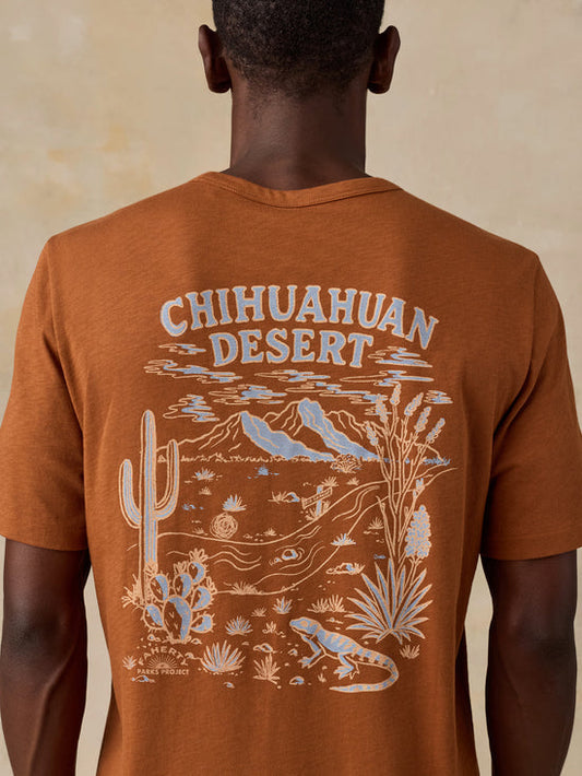 Faherty x Parks Project Chihuahuan Desert Short Sleeve Sunwashed Tee