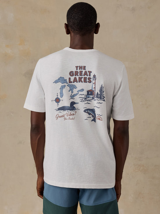 Faherty x Parks Project Great Lakes Short Sleeve Sunwashed Tee