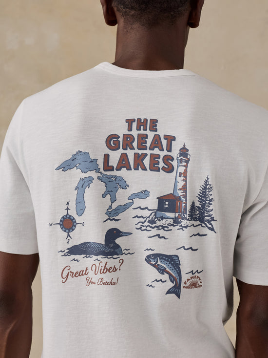 Faherty x Parks Project Great Lakes Short Sleeve Sunwashed Tee