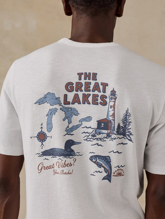 Faherty x Parks Project Great Lakes Short Sleeve Sunwashed Tee
