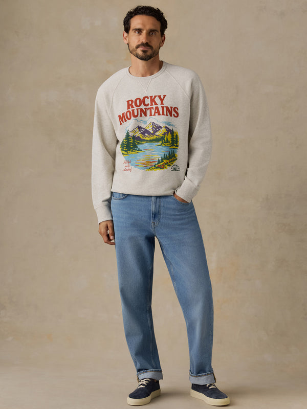 Faherty x Parks Project Rocky Mtns High Standard Fleece Crewneck