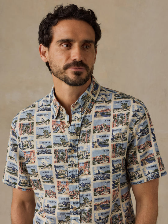 Faherty x Parks Project Short Sleeve Breeze Shirt