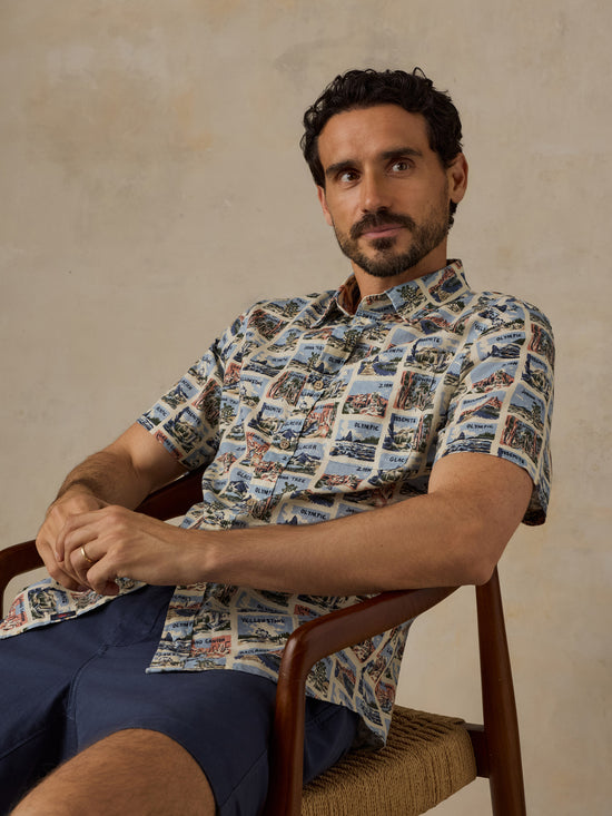 Faherty x Parks Project Short Sleeve Breeze Shirt