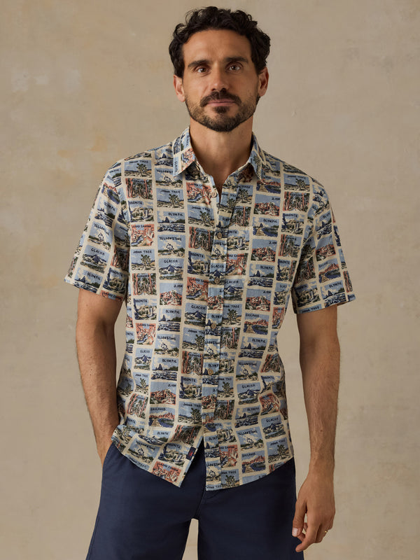 Faherty x Parks Project Short Sleeve Breeze Shirt